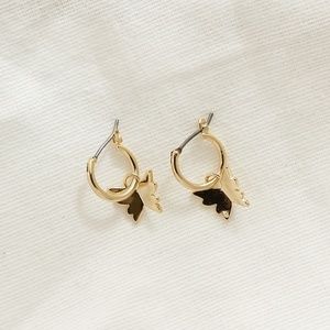 Butterfly Gold Hoop